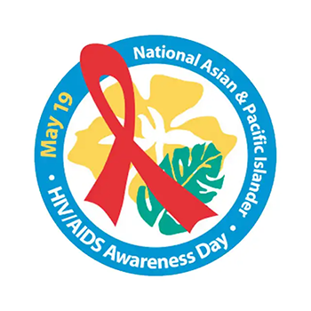 Logotipo del Día Nacional de Concientización sobre el VIH/SIDA entre los Asiáticos e Isleños del Pacífico