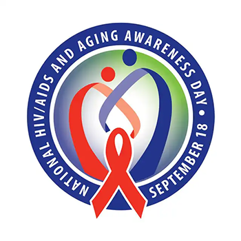 Logotipo del Día Nacional de Concientización sobre el VIH/SIDA y el Envejecimiento