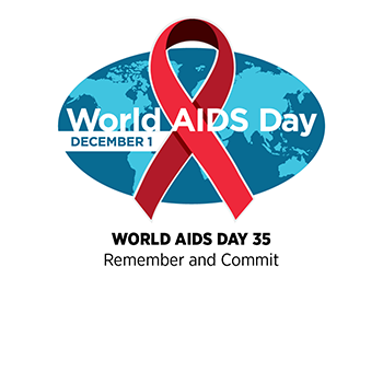 Logotipo del Día Mundial del SIDA, 1 de diciembre