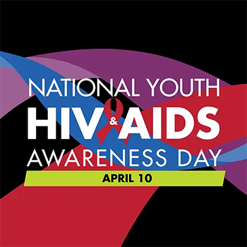 Logotipo del Día Nacional de Concientización sobre el VIH y el SIDA entre los jóvenes.