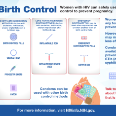 Women with HIV can safely use any form of birth control to prevent pregnancy.