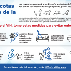 ¡Las mascotas son parte de la familia! Las mascotas pueden transmitir enfermedades e infecciones a las personas con el VIH. ¡Las mascotas son parte de la familia! Las mascotas pueden transmitir enfermedades e infecciones a las personas con el VIH.