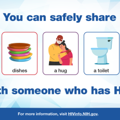 You can safely share with someone who has HIV.