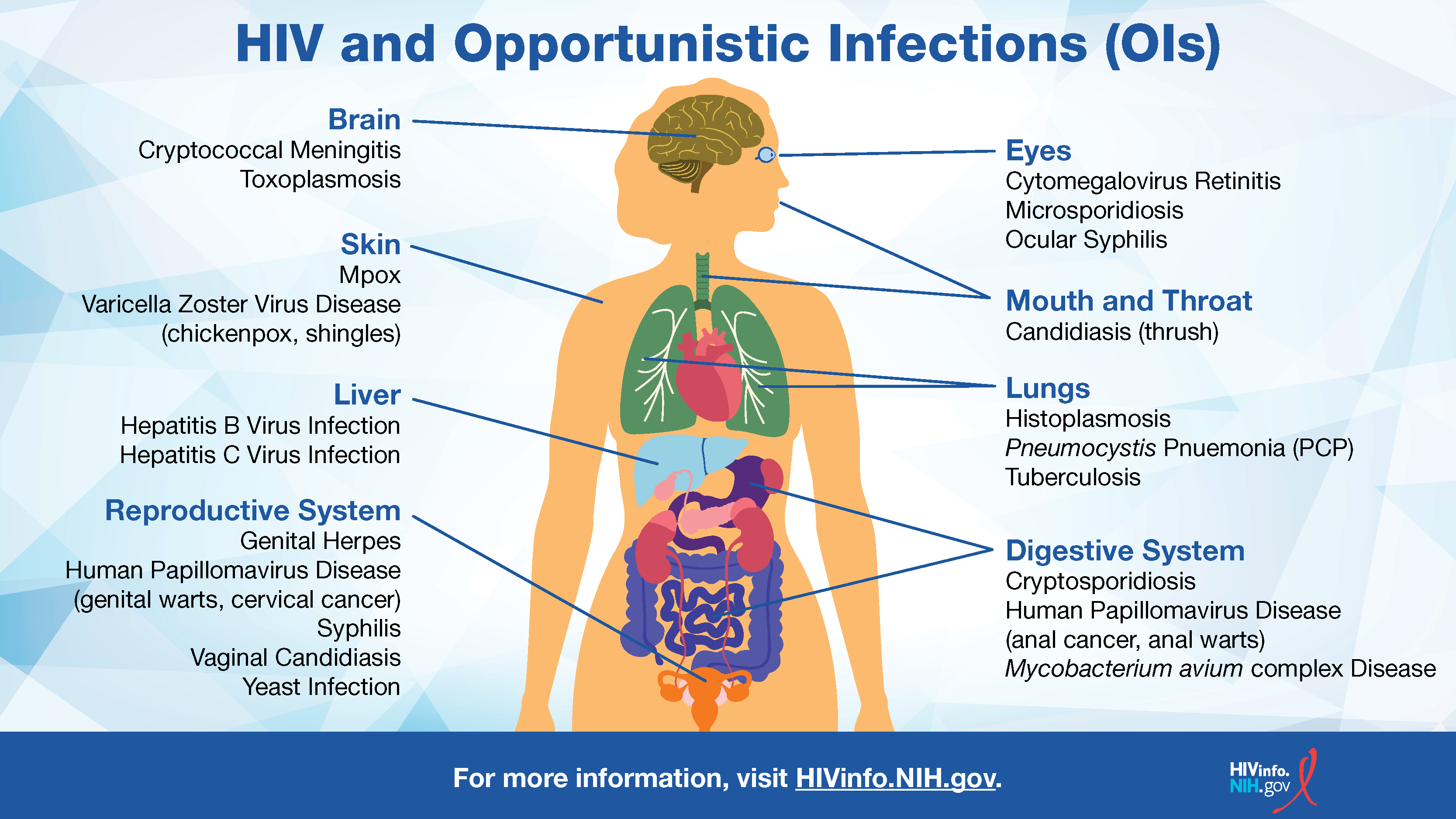 HIV and Opportunistic Infections Infographic